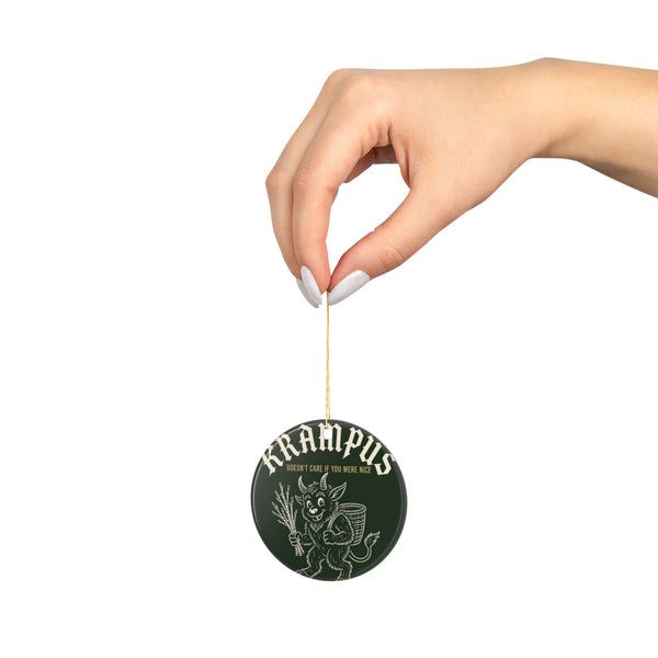Krampus Doesn't Care If You Were Nice Ornament | Funny German Christmas Ornament | Krampusnacht Gift | Bavarian Holiday Decor